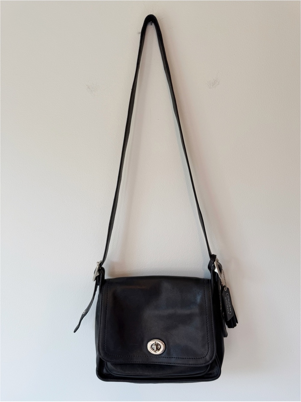RARE Coach VTG Legacy Archive Rambler Tassel Black Shoulder Crossbody Bag #21194